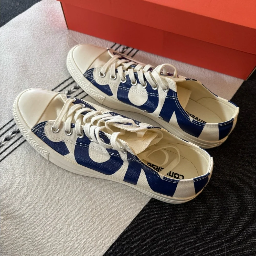 Converse Mens White and Blue Sneakers size 10 - Picture 8 of 8